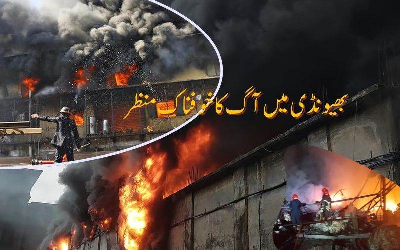 بھیونڈی میں ٹائر اور لکڑی کے گودام میں خوفناک آتشزدگی